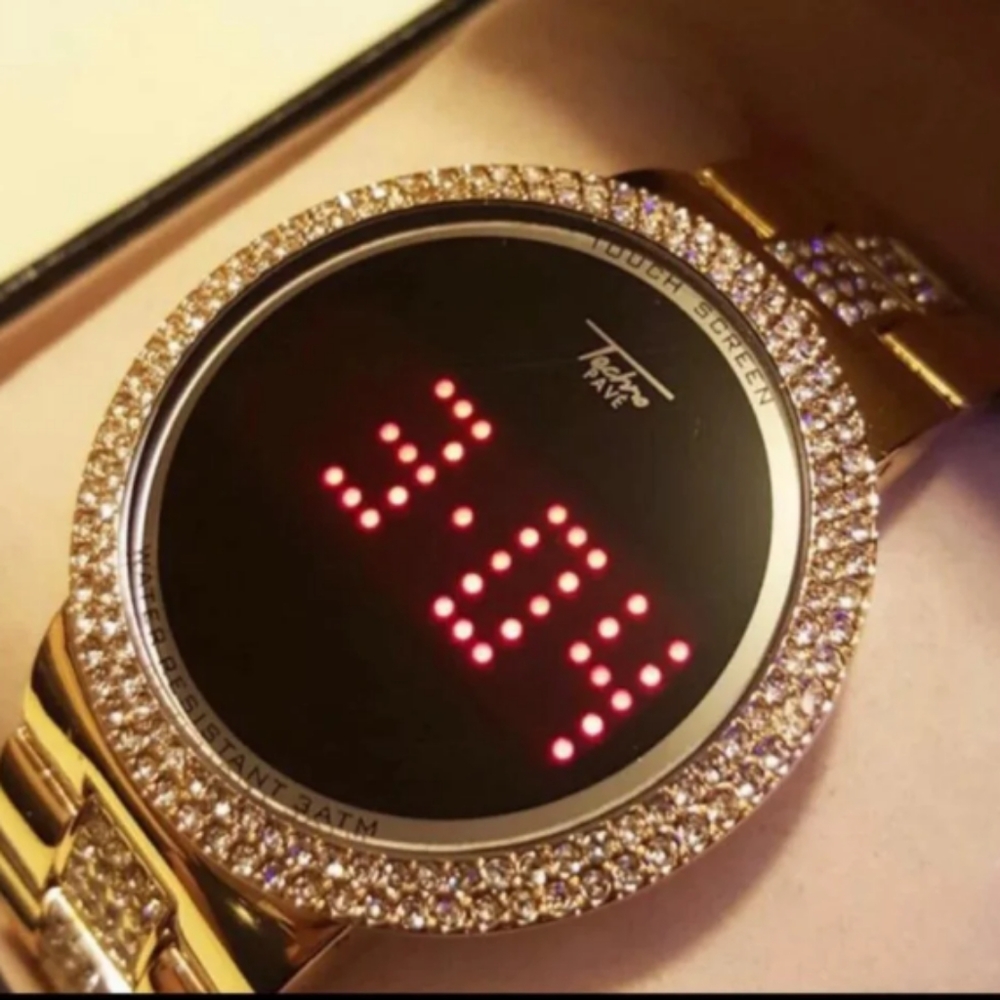 Gold Digital Touch Screen Watch - Picture 3 of 3